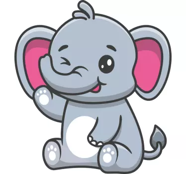 Dekorácia na stenu zvieraťa slona - Tenstickers