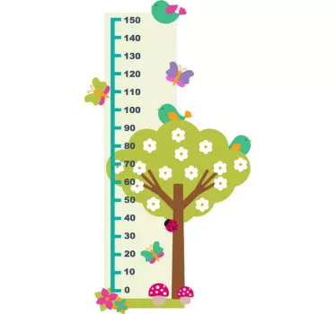 Nálepka s výškovou tabuľkou rástúceho stromu - Tenstickers