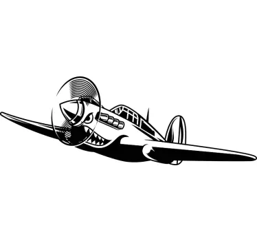 Wwii lietadlo ilustrácie nástenné umenie - Tenstickers