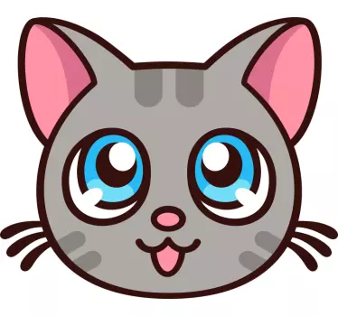 Anime roztomilý mačka karikatúra fototapeta - Tenstickers