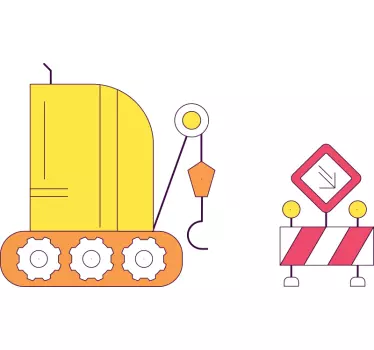 Nálepka pre deti vzrušenie z konštrukčných vozidiel - Tenstickers