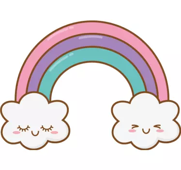 Nálepka pre deti s roztomilým dúhovým dizajnom - Tenstickers