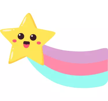 Nálepka pre deti Šťastný hviezdny dizajn - Tenstickers