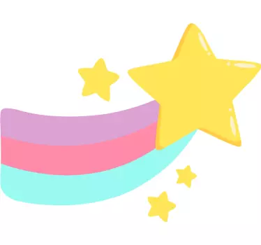Nálepka pre deti s farebným hviezdnym dizajnom - Tenstickers