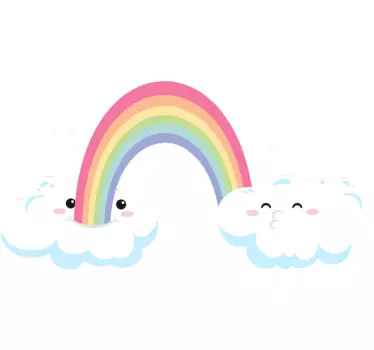 Nálepka pre deti hravé dúhové oblaky - Tenstickers