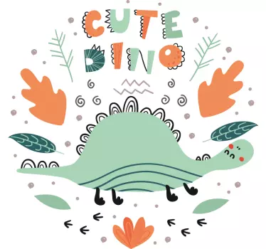 Nálepka pre deti s roztomilým dizajnom dinosaura - Tenstickers