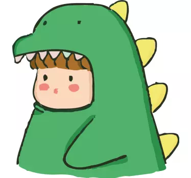 Nálepka pre deti dinosaurov kostým - Tenstickers