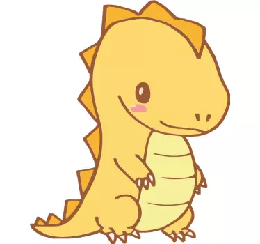 Nálepka pre deti s očarujúcou sochou dinosaura - Tenstickers