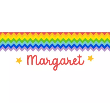 Nálepka pre deti dúhový cik-cak vzor - Tenstickers