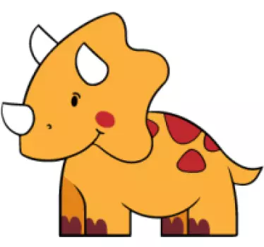 Nálepka pre deti Šťastný dinosaurus - Tenstickers