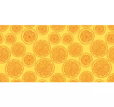 Oranžové ručné samolepky so vzorom na nábytok - Tenstickers