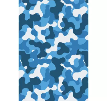 nálepky na nábytok modrý camo vzor - Tenstickers