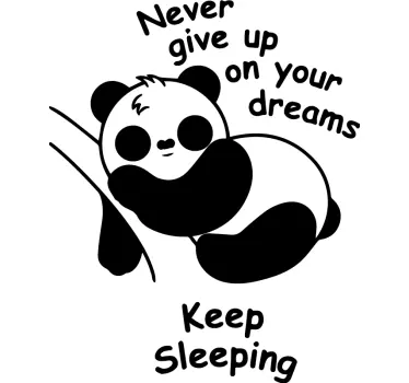 Nálepka pre deti panda snívač motivačný - Tenstickers