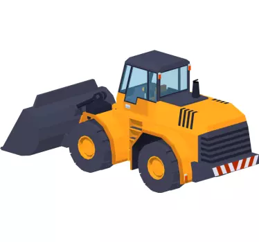 Bager kreslený buldozér 3d pre deti obtisky hračiek - Tenstickers