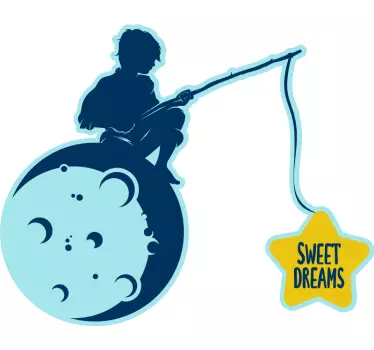 Nálepka pre deti rybárska luna - Tenstickers
