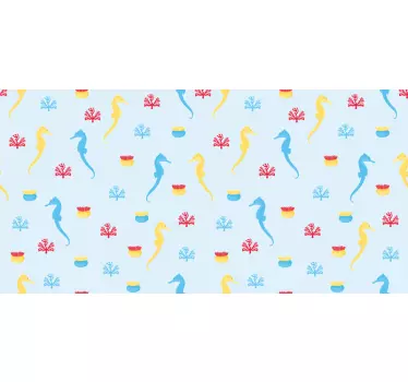 Morský koník a koralové obtisky pre nábytok - Tenstickers