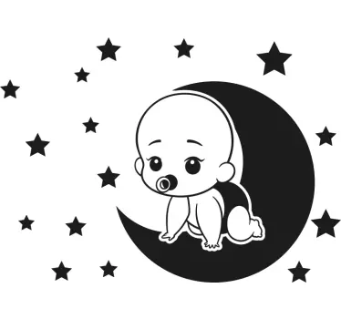 Nálepka pre deti leziaca mesiacik - Tenstickers
