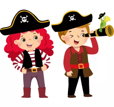 Nálepka pre deti dobrodružstvo pirátskych detí - Tenstickers