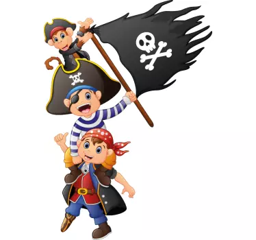 Detský pirát s nálepkou opice - Tenstickers