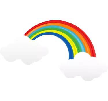 Nálepka s dúhou s mrakmi pre deti - Tenstickers