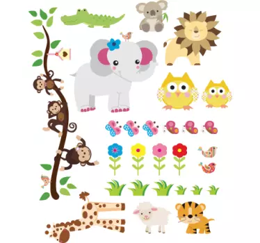 Nálepka s detskou džungľou - Tenstickers
