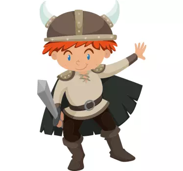 Nálepka pre deti viking dizajn postavičiek - Tenstickers