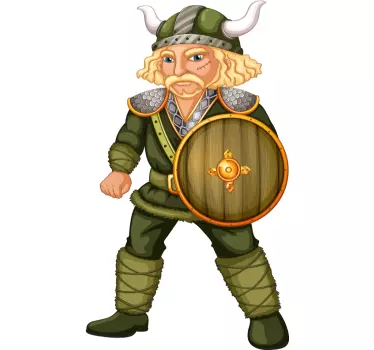 Nalepky na stenu zvierata vikingský bojovník - Tenstickers
