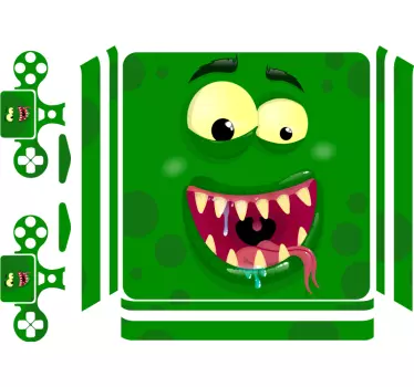 Ps4 zelené monštrum playstation 4 nálepky - Tenstickers