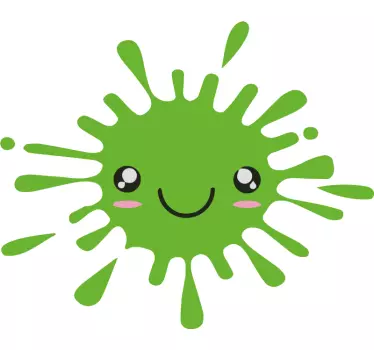 Zelená šťastná splash príšera - Tenstickers