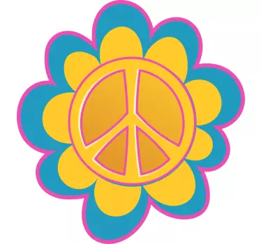 Nalépka kvetinový symbol mieru - Tenstickers