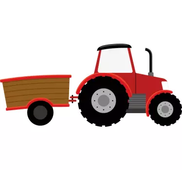 Odvážny farebný samolepka na traktor - Tenstickers