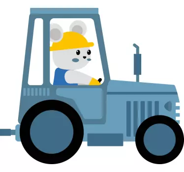 Roztomilý traktorový detský štítok - Tenstickers