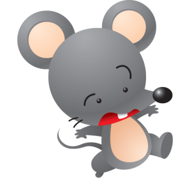 Nálepka pre deti s kreslenou myšou - Tenstickers