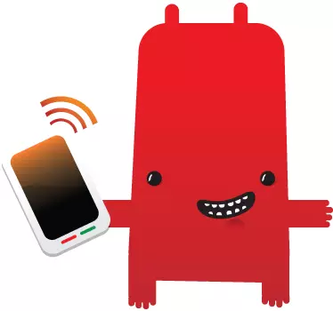 Nálepka na monštrum a telefón - Tenstickers