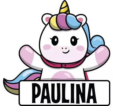 Nálepka pre deti roztomilá jednorožec figura - Tenstickers