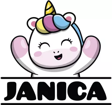 Nálepka pre deti radosť z jednorožca - Tenstickers