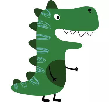 Nálepka pre deti veselá dinosaurová postava - Tenstickers