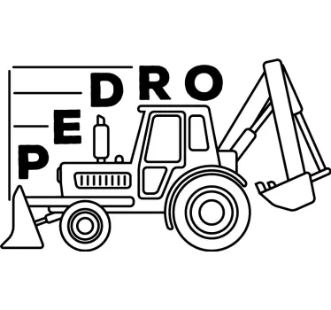 Nálepka pre deti s dizajnom bagra - Tenstickers