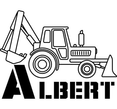 Veľká počiatočná samolepka na traktor - Tenstickers