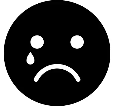 Nalépka smutná tvár emotikonu - Tenstickers