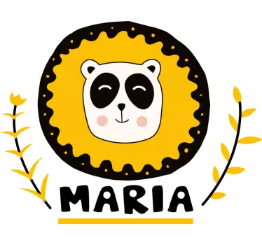 Nálepka pre deti s prispôsobiteľným pandím umením - Tenstickers