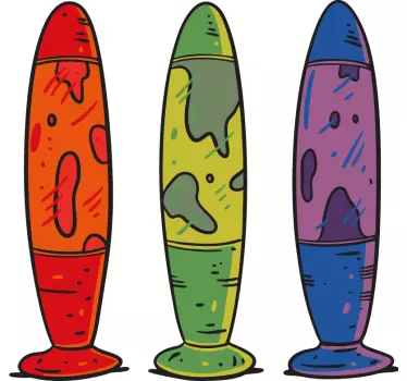 Nalépka farebné lávové lampy - Tenstickers