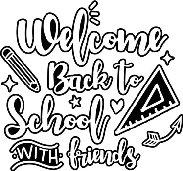 Späť do školy nálepka s motivačným lístkom na notebook - Tenstickers