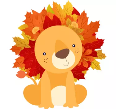 Nálepka pre deti roztomilý levíček - Tenstickers
