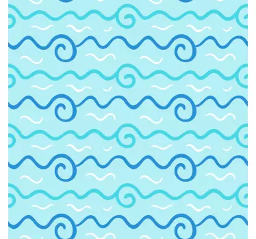 Nálepky na nábytok s vírivým vzorom vln - Tenstickers