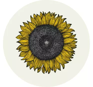 Nálepky na nábytok slnečnicový okrúhly stôl - Tenstickers