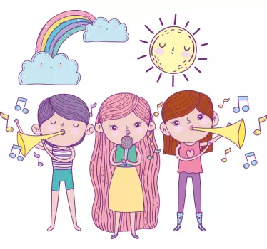 Nálepka pre deti hudobná detská radosť - Tenstickers