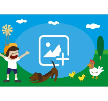 Nálepka pre deti hravá farmárska scéna - Tenstickers
