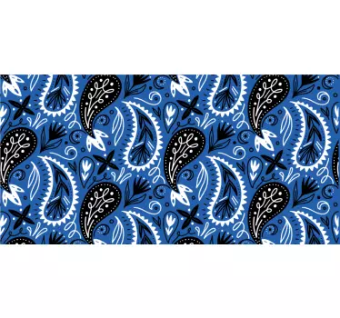 Nálepky na nábytok azúrový paisley motív - Tenstickers