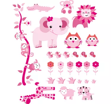 Nálepka pre deti roztomilé bytosti v kolekcii - Tenstickers